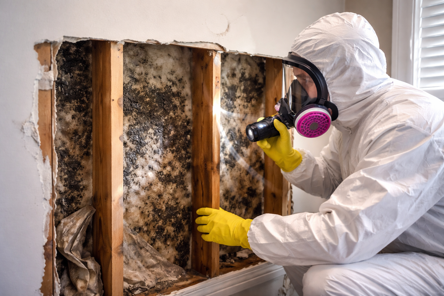 Exposed And Accessible Only In Mold And Asbestos Remediation